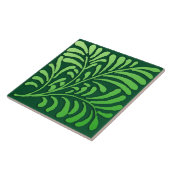 Art Deco Farnmuster - grüne Schattierungen Fliese (Seite)