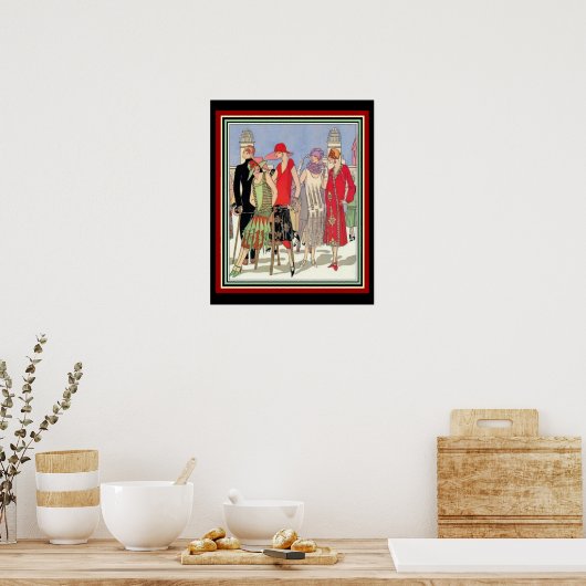 Art Deco Fashion Design Poster 16 x 20 (Küche)