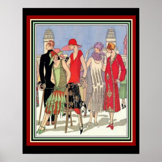 Art Deco Fashion Design Poster 16 x 20 (Vorne)