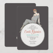 Art Deco Fashion Einladung (Vorne/Hinten)