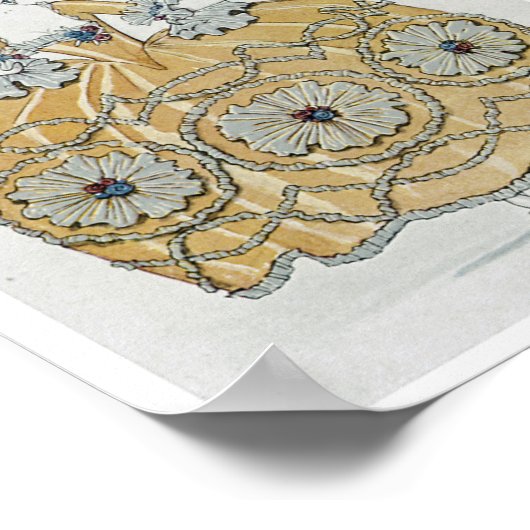 Art Deco Fashion Illustration Poster (Ecke)