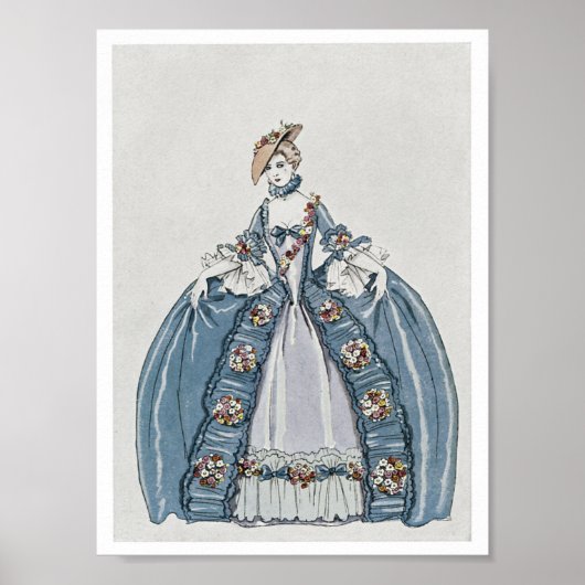 Art Deco Fashion Illustration Poster (Vorne)