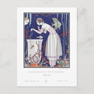 Art Deco Fashion Plate von George Barbier Postcard Postkarte
