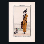 Art Deco Fashion Poster<br><div class="desc">Vintage Modeplatte. Schöne Pariser Modeplatte aus dem Jahr 1912. Die Vorführung der französischen Mode im frühen 19. Jahrhundert. Illustration ist von einer reizenden Orange und Schwarz Outfit Diese Modeplatte würde schön in einem Schlafzimmer oder Nähzimmer hängen und würde phantastisch aussehen,  in einer Gruppe von 2 oder mehr.</div>