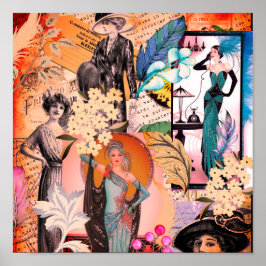 Art Deco Fashion Scene Poster