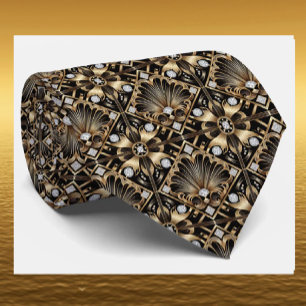 Art Deco Faux Seidenkrawatte Luxus Herrenmode Krawatte