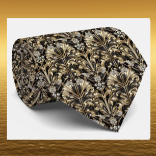 Art Deco Faux Seidenkrawatte   Luxus Herrenmode Krawatte