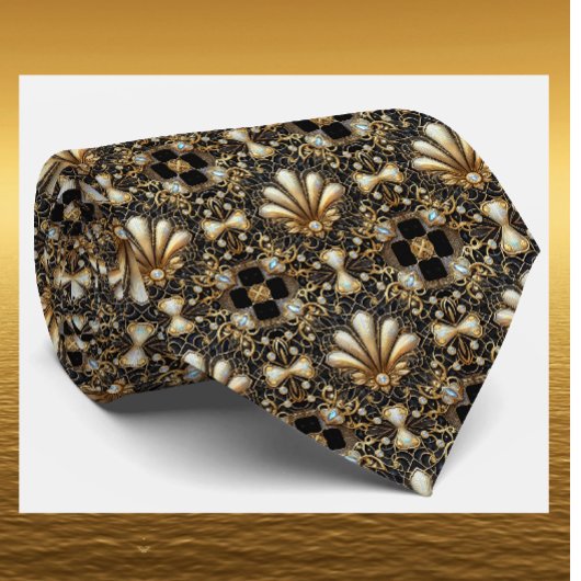 Art Deco Faux Seidenkrawatte | Luxus Herrenmode Krawatte