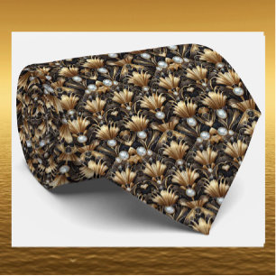 Art Deco Faux Seidenkrawatte Luxus Herrenmode Krawatte