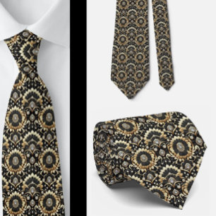Art Deco Faux Seidenkrawatte   Luxus Herrenmode Krawatte