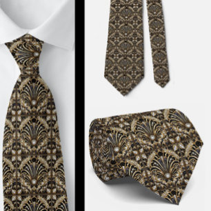Art Deco Faux Seidenkrawatte Luxus Herrenmode Krawatte