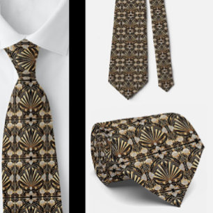 Art Deco Faux Seidenkrawatte   Luxus Herrenmode Krawatte