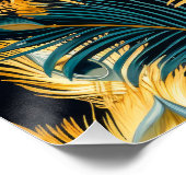 Art Deco Feather Muster Poster (Ecke)