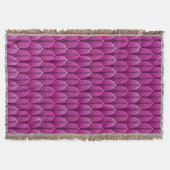 Art Deco Feather Pattern, Amethyst Lila Decke (Vorderseite)