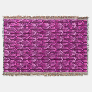 Art Deco Feather Pattern, Amethyst Lila Decke