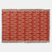 Art Deco Feather Pattern, Mandarin Orange Decke (Vorderseite)