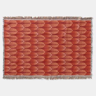 Art Deco Feather Pattern, Mandarin Orange Decke