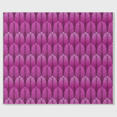 Art Deco-Feder-Muster, Amethystpurpur Geschenkpapier (Flach)