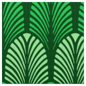 Art Deco-Feder-Muster, Smaragdgrün Stoff (Nahaufnahme)
