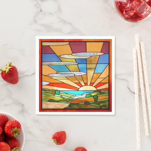 Art Deco: Festes Glas 1 Serviette (Beispiel)