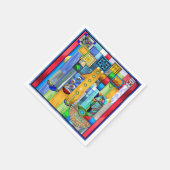 Art Deco: Festes Glas 1 Serviette (Ecke)