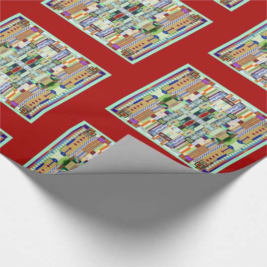 Art Deco: Festes Glas 2 Geschenkpapier (Ecke)