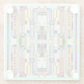 Art Deco: Festes Glas 2 Glasuntersetzer (Rückseite)