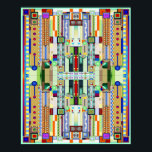 Art Deco: Festes Glas 2 Poster<br><div class="desc">16" x 20" Plakat eines Buntglaskunst mit Art-Deco-Flair,  erinnert an einige Werke der 20er Jahre. Siehe dazu passend gewickelte Leinwand,  Acrylwandkunst,  Metallwandkunst und Wanddekal. Sehen Sie sich die gesamte Dieses & Dieses Poster Kollektion im Bereich ART & POSTERS an.</div>