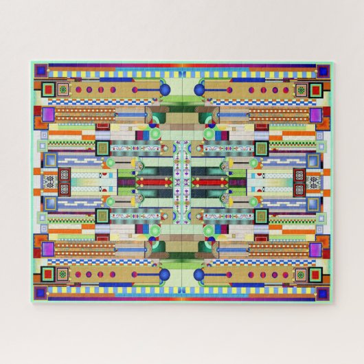 Art Deco: Festes Glas 2 Puzzle (Horizontal)