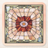 Art Deco: Festes Glas 2 Rechteckiger Pappuntersetzer (Vorderseite)