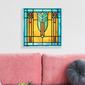 Art Deco: Festes Glas 3 Leinwanddruck (Insitu (Wohnzimmer))