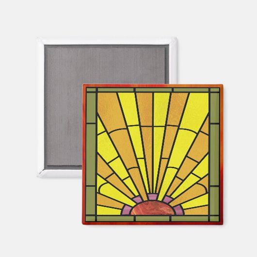 Art Deco: Festes Glas 3 Magnet (Vorderseite/Rückseite)