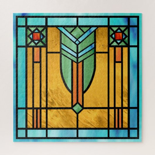 Art Deco: Festes Glas 3 Puzzle (Vertikal)