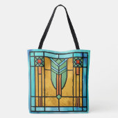 Art Deco: Festes Glas 3 Tasche (Rückseite)