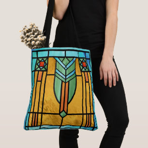 Art Deco: Festes Glas 3 Tasche
