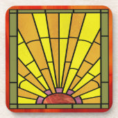 Art Deco: Festes Glas 3 Untersetzer (Vorderseite)