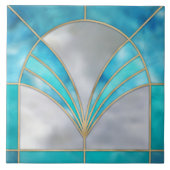 Art Deco: festes Glas Fliese (Vorderseite)