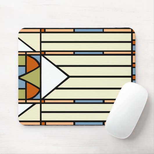 Art Deco: festes Glas Mousepad (Mit Mouse)