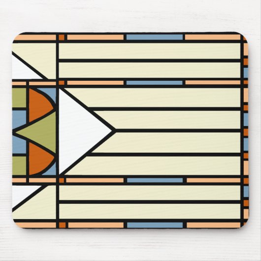 Art Deco: festes Glas Mousepad (Vorne)