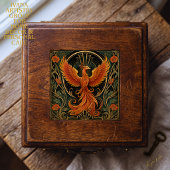 ART DECO FEURIGER PHOENIX KERAMIKFLIESE
