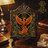 ART DECO FEURIGER PHOENIX KERAMIKFLIESE