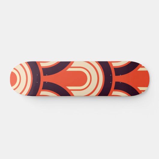 Art Deco Fifties Retro Abstrakte Kunst Skateboard (Horizontal)