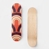 Art Deco Fifties Retro Abstrakte Kunst Skateboard (Vorderseite)