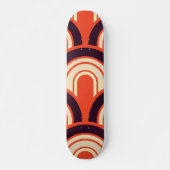 Art Deco Fifties Retro Abstrakte Kunst Skateboard (Vorne)