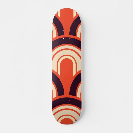 Art Deco Fifties Retro Abstrakte Kunst Skateboard (Vorne)