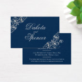 Art Deco Filigree | Silver and Navy Blue Empfang (Schreibtisch)