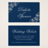 Art Deco Filigree | Silver and Navy Blue Website (Vorne & Hinten)