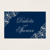 Art Deco Filigree | Silver Navy Blue wünscht gut (Vorderseite)