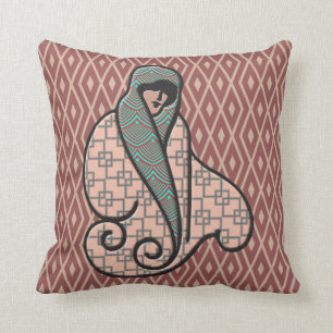 Art Deco Finlandia - Links Charakter - CloseUp Kissen