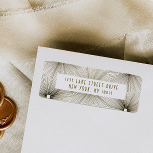 Art Deco Fireworks Burst Rücksendeadresse